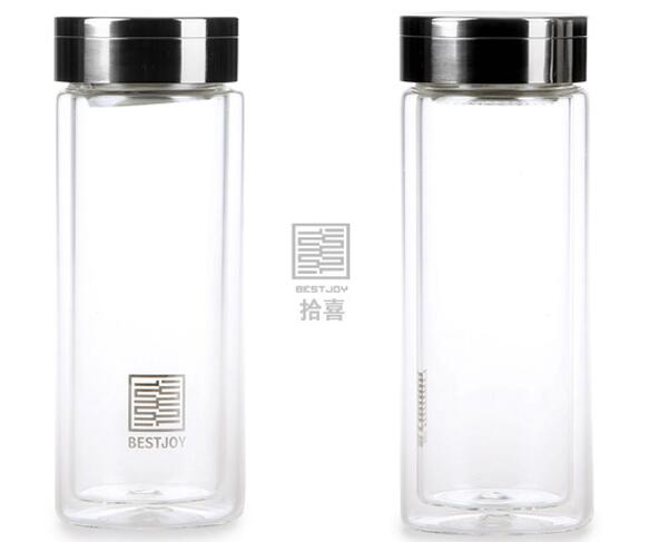 富光拾喜 高級(jí)水晶玻璃雙層耐熱玻璃杯